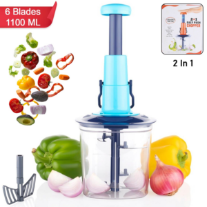 6 Blades Manual Hand-Press Vegetable Chopper