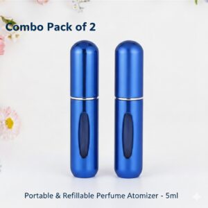 Mini Portable Perfume Empty Spray Bottle (2 Pc  Combo/ Mix Color)