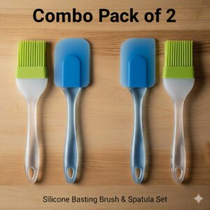 Spatula and Pastry Brush for Cake Mixer(small) (Pack of 2)