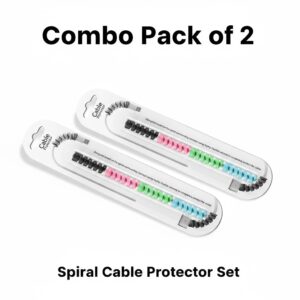 Spiral Charger Spring Cable Protector Data Cable Saver 4pcs(Pack of 2)