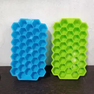 home Flexible Silicone Ice Cube Tray, 37 Small Cubes , Fridge Use